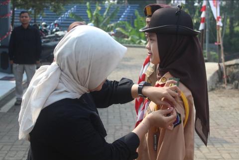 PENYEMATAN ANGGOTA BARU SAKA SDHYASTA PEMILU